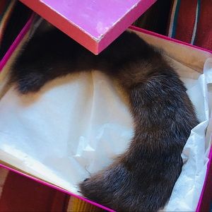 Vintage Mink Collar Mint Condition Boxed 60s